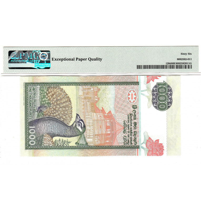 Sri Lanka 1000 Rupias 2006 Pick 120d (Certificado)